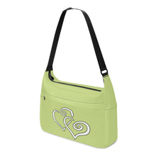 Load image into Gallery viewer, Ti Amo I love you - Exclusive Brand - Medium Spring Bud - Double White Heart - Journey Computer Shoulder Bag
