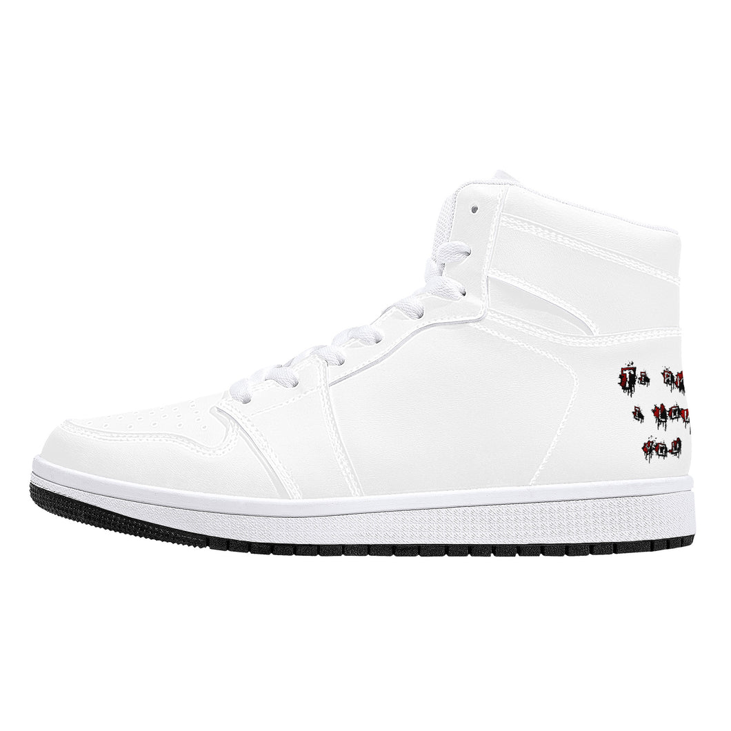 Ti Amo I love you - Exclusive Brand - White -Ti Amo I love you Logo -High-Top Synthetic Leather Sneakers