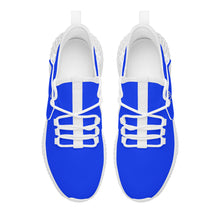 Load image into Gallery viewer, Ti Amo I love you - Exclusive Brand  - Blue Blue Eyes -  Double Heart - Womens Mesh Knit Shoes - White Soles
