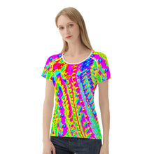 Load image into Gallery viewer, Ti Amo I love you Exclusive Brand  - Magenta/ Fushia - Cyan / Aqua - Red - Electric Violet - Harlequinn - Ripe Lemon - Blue - Women&#39;s T shirt - Sizes XS-2XL
