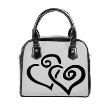 Load image into Gallery viewer, Ti Amo I love you - Exclusive Brand  - Alto Gray - Double Black Heart -  Shoulder Handbag
