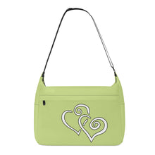 Load image into Gallery viewer, Ti Amo I love you - Exclusive Brand - Medium Spring Bud - Double White Heart - Journey Computer Shoulder Bag
