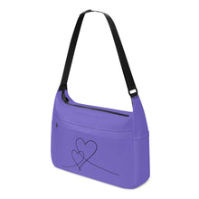 Load image into Gallery viewer, Ti Amo I love you - Exclusive Brand - Blue Marguerite - Double Script Heart - Journey Computer Shoulder Bag
