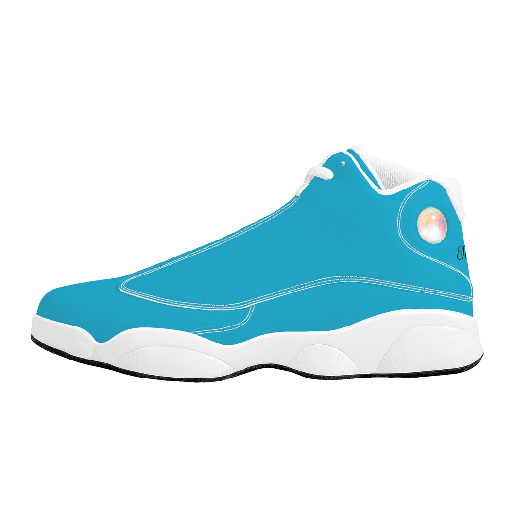 Ti Amo I love you - Exclusive Brand  - Ball Blue -Mens / Womens - Unisex  Basketball Shoes - White Laces