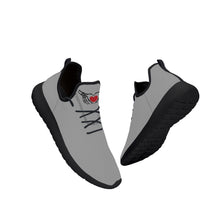 Load image into Gallery viewer, Ti Amo I love you - Exclusive Brand - Silver Chalice - Skelton Hands with Heart - Mens / Womens - Lightweight Mesh Knit Sneaker - Black Soles
