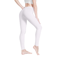 Load image into Gallery viewer, Ti Amo I love you - Exclusive Brand  - White Pointer - White Daisy -  Yoga Leggings
