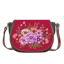 Load image into Gallery viewer, Ti Amo I love you - Exclusive Brand - Cardinal - Pink Floral -  Saddle Bag
