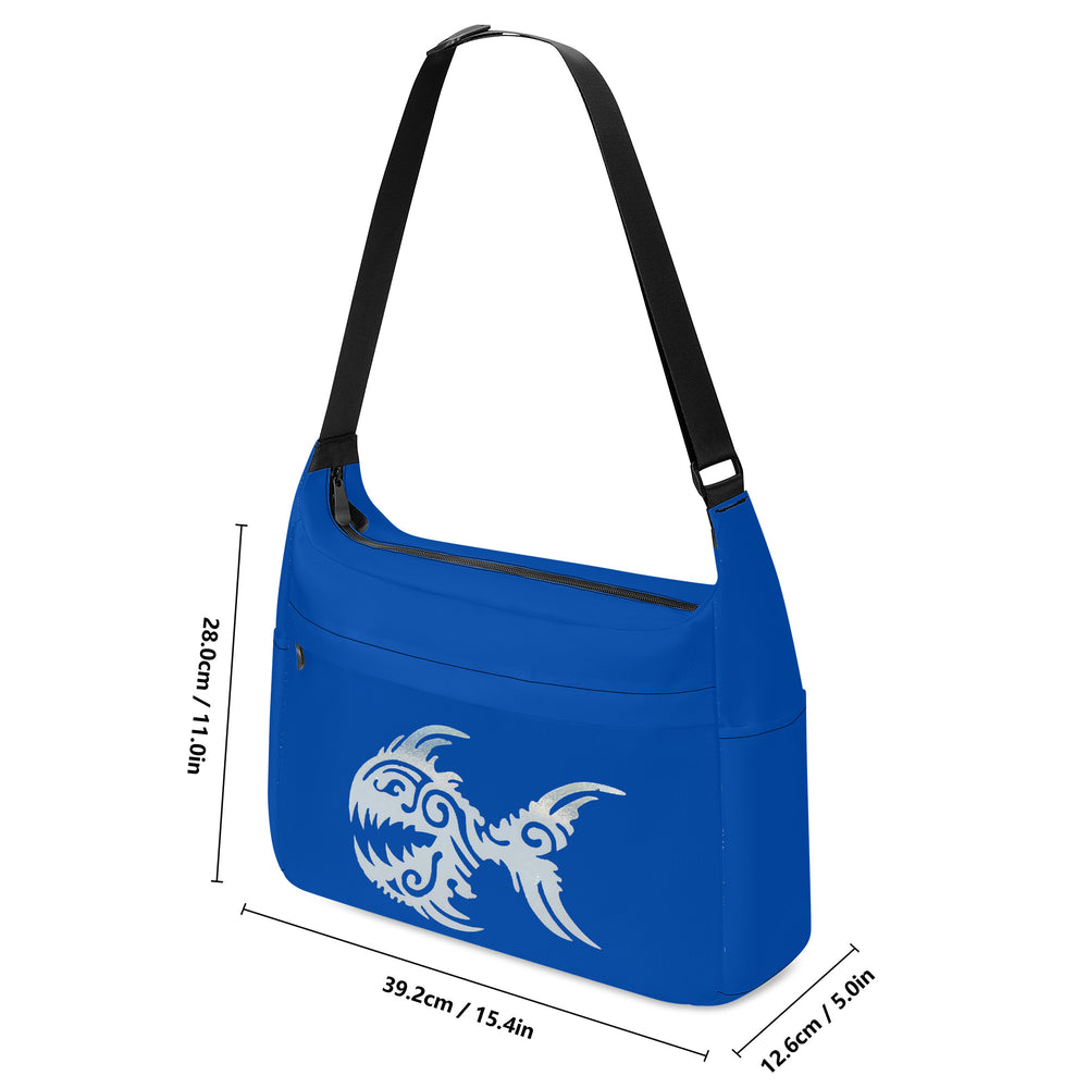 Ti Amo I love you  - Exclusive Brand  - Dark Blue - Angry Fish - Journey Computer Shoulder Bag