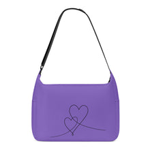 Load image into Gallery viewer, Ti Amo I love you - Exclusive Brand - Fushia Blue - Double Script Heart - Journey Computer Shoulder Bag
