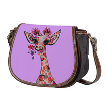 Load image into Gallery viewer, Ti Amo I love you - Exclusive Brand - Biloba Flower 2 - Giraffe- Saddle Bag
