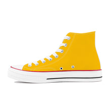 Load image into Gallery viewer, Ti Amo I love you - Exclusive Brand  - Amber - White Daisy - High Top Canvas Shoes - White  Soles
