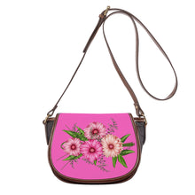 Load image into Gallery viewer, Ti Amo I love you - Exclusive Brand - Hot Pink - Pink Floral - Saddle Bag
