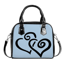 Load image into Gallery viewer, Ti Amo I love you - Exclusive Brand - Serenity - Double Black Heart -  Shoulder Handbag
