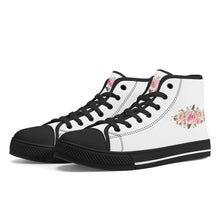 Load image into Gallery viewer, Ti Amo I love you - Exclusive Brand - High-Top Canvas Shoes - Black Soles
