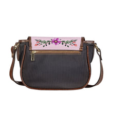 Load image into Gallery viewer, Ti Amo I love you - Exclusive Brand - Cherub Pink - Floral Bouquet -  Saddle Bag
