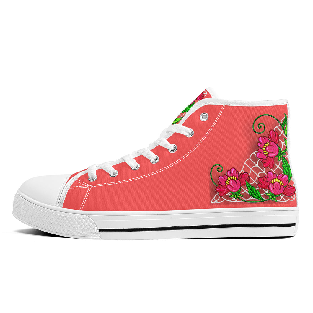 Ti Amo I love you - Exclusive Brand - High-Top Canvas Shoes - White Soles