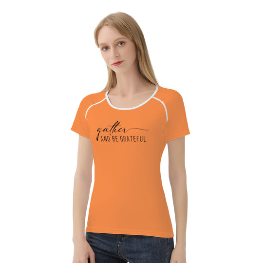 Ti Amo I love you - Exclusive Brand  - Coral - Gather and Be Grateful -  Women's T shirt - Sizes XS-2XL
