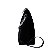 Load image into Gallery viewer, Ti Amo I love you- Exclusive Brand  - Black - Double White Heart - Sling Cosmetic Bag
