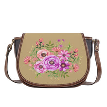 Load image into Gallery viewer, Ti Amo I love you - Exclusive Brand - Light French Beige - Floral Bouquet - Saddle Bag
