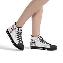 Load image into Gallery viewer, Ti Amo I love you - Exclusive Brand - High-Top Canvas Shoes - Black Soles
