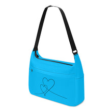 Load image into Gallery viewer, Ti Amo I love you - Exclusive Brand  - Deep Sky Blue - Double Script Heart - Journey Computer Shoulder Bag
