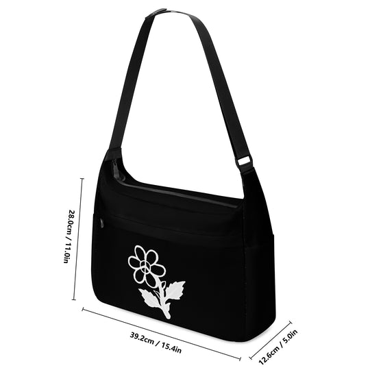 Ti Amo I love you - Exclusive Brand - Black - White Daisy - Journey Computer Shoulder Bag