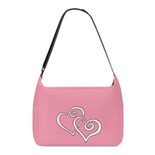 Load image into Gallery viewer, Ti Amo I love you - Exclusive Brand - Mauvelous - Double White Heart - Journey Computer Shoulder Bag
