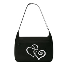 Load image into Gallery viewer, Ti Amo I love you - Exclusive Brand - Marshland - Double White Heart - Journey Computer Shoulder Bag
