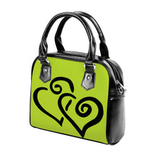 Load image into Gallery viewer, Ti Amo I love you - Exclusive Brand  - Martian - Double Black Heart -  Shoulder Handbag - Ti Amo I love you
