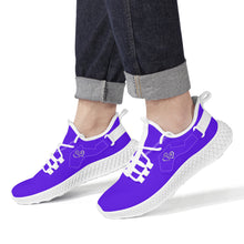 Load image into Gallery viewer, Ti Amo I love you - Exclusive Brand  - Dark Purple -  Double Heart - Womens Mesh Knit Shoes - White Soles
