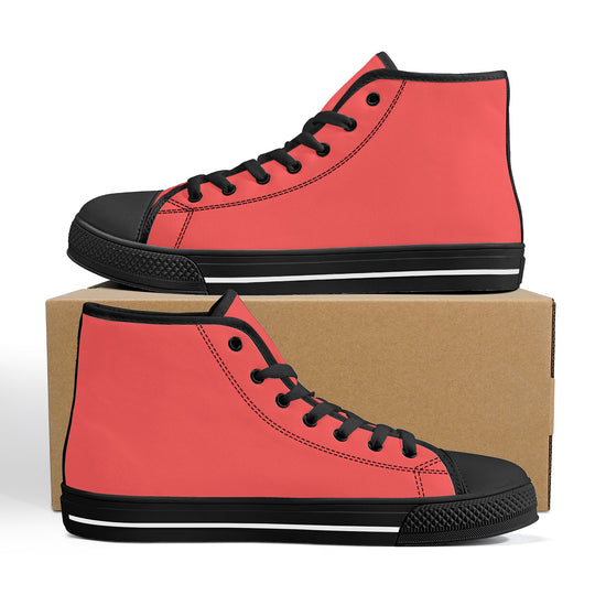 Ti Amo I love you - Exclusive Brand - Persimmon -  High-Top Canvas Shoes - Black Soles
