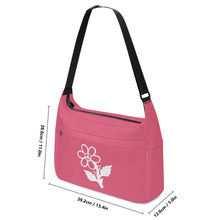 Load image into Gallery viewer, Ti Amo I love you - Exclusive Brand - Pale Violet Red - White Daisy - Journey Computer Shoulder Bag
