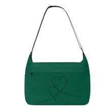 Load image into Gallery viewer, Ti Amo I love you - Exclusive Brand - Castleton Green - Double Script Heart - Journey Computer Shoulder Bag
