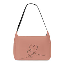 Load image into Gallery viewer, Ti Amo I love you - Exclusive Brand - Antique Brass - Double Script Heart - Journey Computer Shoulder Bag
