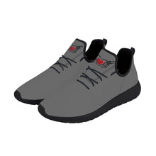 Load image into Gallery viewer, Ti Amo I love you - Exclusive Brand  - Dove Gray - Skelton Hands with Heart - Lightweight Mesh Knit Sneaker - Black Soles
