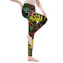 Load image into Gallery viewer, Ti Amo I love you - Exclusive Brand - Colorful Leaf - Womens / Teen Girls / Womens Plus Size - Yoga Leggings - Sizes XS-3XL
