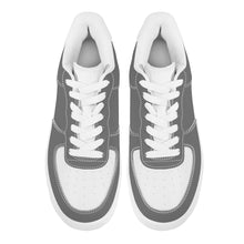 Load image into Gallery viewer, Ti Amo I love you - Exclusive Brand - Dove Gray &amp; White - Low Top Unisex Sneakers - Sizes: Big Kids 4.5-7 / Mens 4.5-14.5 / Womens 5.5-14
