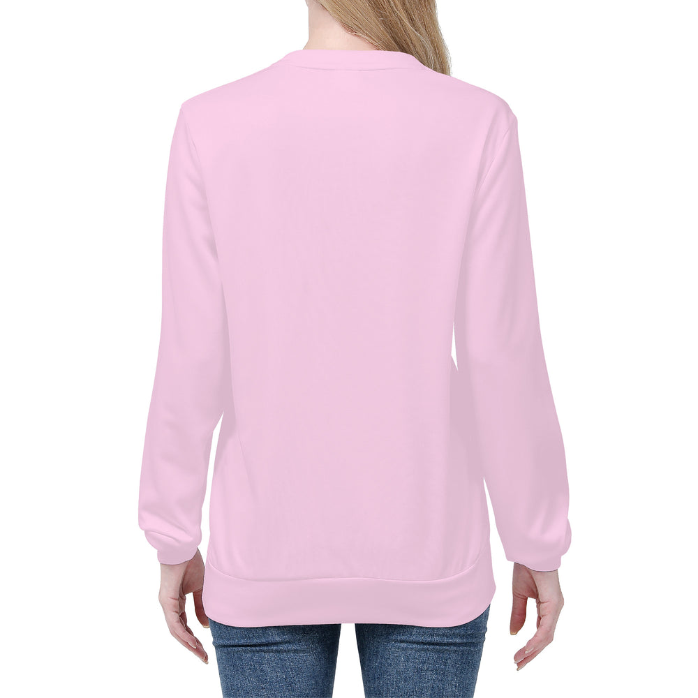 Ti Amo I love you - Exclusive Brand  - Pink Lace - Solid Color Women's Sweatshirt