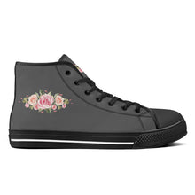 Load image into Gallery viewer, Ti Amo I love you - Exclusive Brand - High-Top Canvas Shoes - Black Soles
