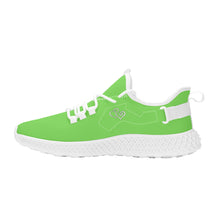 Load image into Gallery viewer, Ti Amo I love you - Exclusive Brand  - Pastel Green -  Double Heart - Womens Mesh Knit Shoes - White Soles
