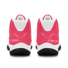 Load image into Gallery viewer, Ti Amo I love you - Exclusive Brand - Radical Red - High Top Air Retro Sneakers - White Laces
