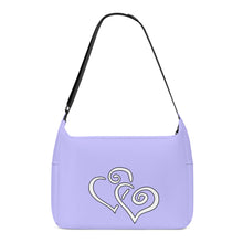 Load image into Gallery viewer, Ti Amo I love you - Exclusive Brand - Melrose - Double White Heart - Journey Computer Shoulder Bag
