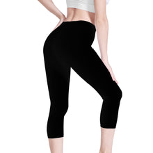 Load image into Gallery viewer, Ti Amo I love you -  Exclusive Brand  - Black - Angry Fish -  Capri Yoga Leggings
