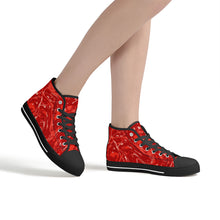 Load image into Gallery viewer, Ti Amo I love you - Exclusive Brand - High-Top Canvas Shoes - Black Soles
