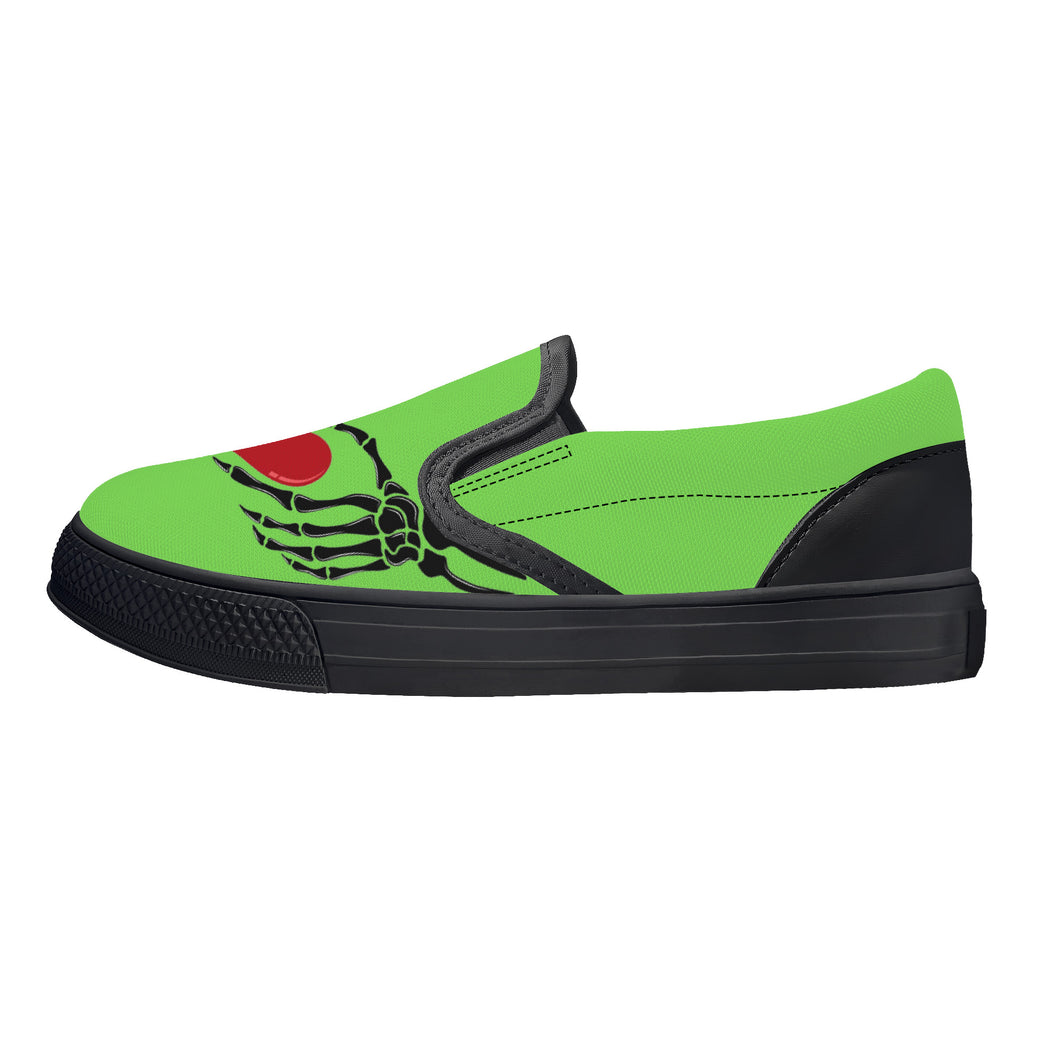 Ti Amo I love you - Exclusive Brand - Pastel Green - Kids Slip-on shoes - Black Soles