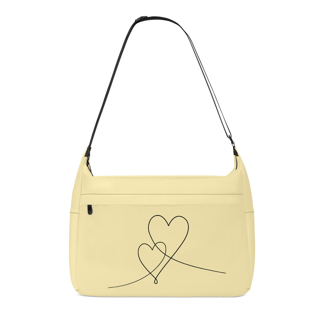 Ti Amo I love you - Exclusive Brand - Buttermilk - Double Script Heart - Journey Computer Shoulder Bag