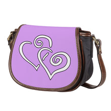 Load image into Gallery viewer, Ti Amo I love you - Exclusive Brand - Perfume - Double White Heart - Saddle Bag
