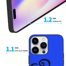 Load image into Gallery viewer, Ti Amo I love you - Exclusive Brand - Blue Blue Eyes - Double Black Heart -  iPhone 14 Glass Case (3 cameras)
