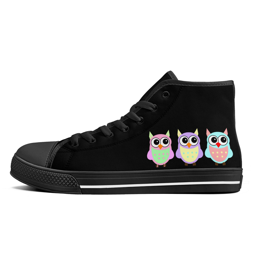 Ti Amo I love you - Exclusive Brand - High-Top Canvas Shoes - Black Soles