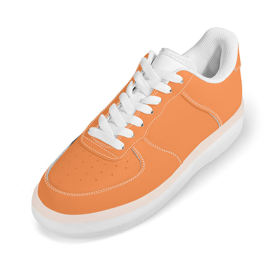 Ti Amo I love you - Exclusive Brand  - Coral - Transparent Low Top Air Force Leather Shoes